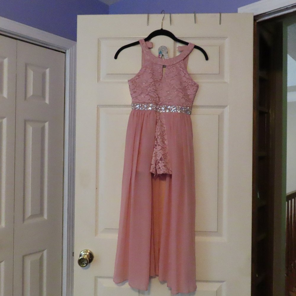 pink dress with shorts